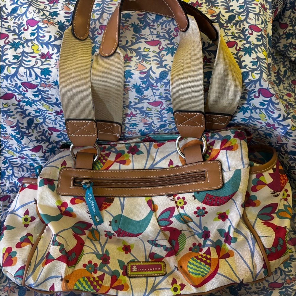 Colorful Bird Print Women's Bag